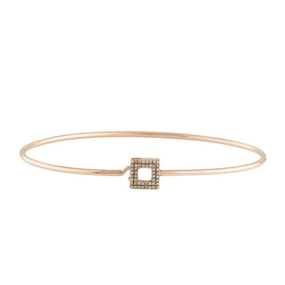 14K Rose Gold Diamond Station Bracelet - Picture 1 of 7